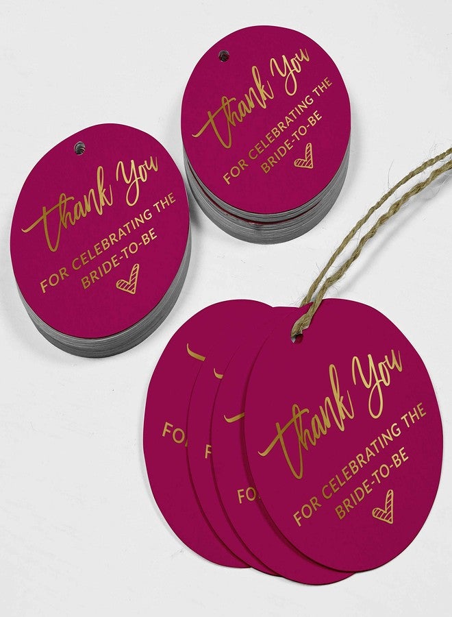 Inkdotpot بطاقات هدايا تذكارية من Inkdotpot، شكرًا لكم على الاحتفال بالعروس المنتظرة، بطاقات تعليق ذهبية اللون، عبوة من 50 قطعة - Image 4